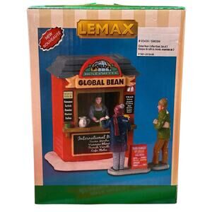 Lemax Global Bean Kiosk Coffee Stand 2019 Snow Village 93439 Christmas Display